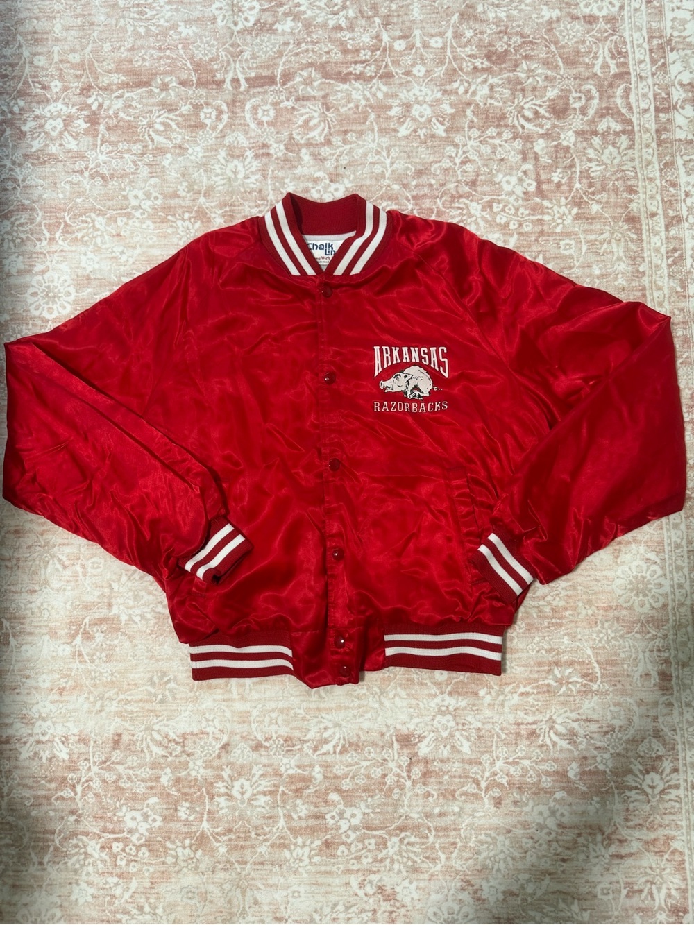 Vintage Arkansas Razorbacks Red Varsity Jacket